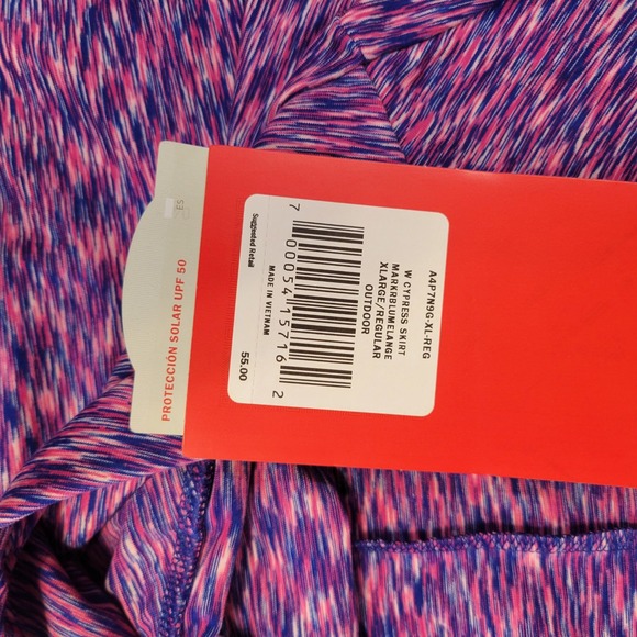 The North Face Cypress Skirt Womens XL Pink Purple Space Dye UPF 50 NEW with tag - Picture 8 of 11